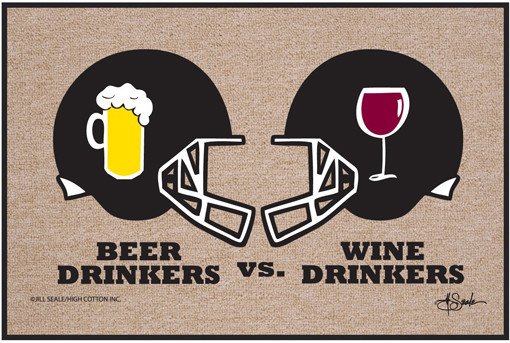 cool doormats for guys beer vs wine