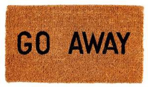 cool welcome mats for guys go away