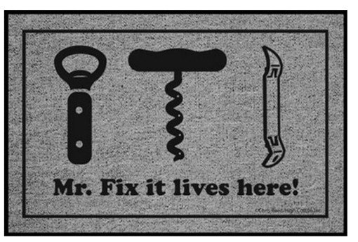 doormats for men mr. fix it