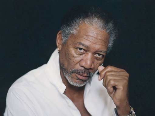 Morgan Freeman white shirt