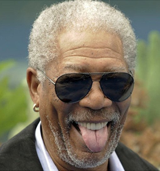 Morgan Freeman tongue