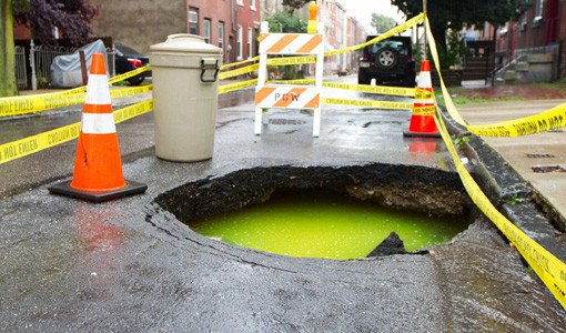 This Sinkhole Is Full Of Radioactive Ooze (Or Dyed Water)