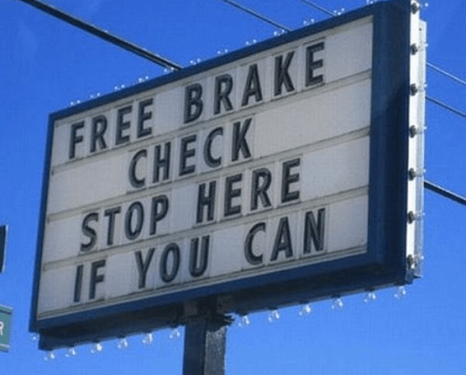 free break check sign funny