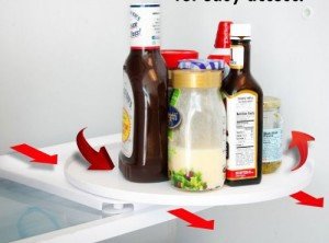 turntable fridge organize