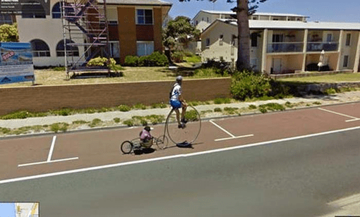 google maps funny pics bike