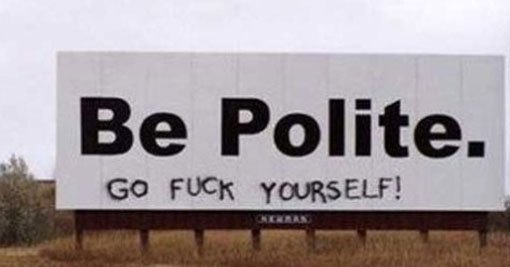 billboard be polite